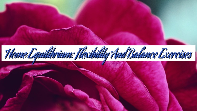 Home Equilibrium: Flexibility and Balance Exercises